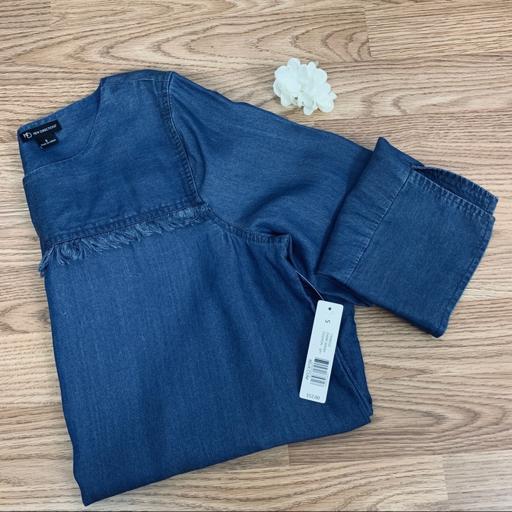 New Direction Dark Wash Fashion Top